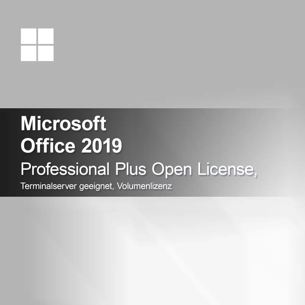 Microsoft Office 2019 Professional Plus Open License, Terminalserver geeignet, Volumenlizenz